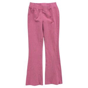 Hanna Andersson Flare Leg Leggings Girls Pink Pull On Stretch Pants Size 8